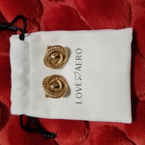 Gold-Tone Twisted Stud Earrings